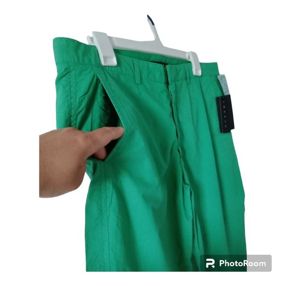 NWT Theory Men's Tonic CR Dolan Lightweight Cotton Woven Cuffed Pants Green 34 - Picture 8 of 17